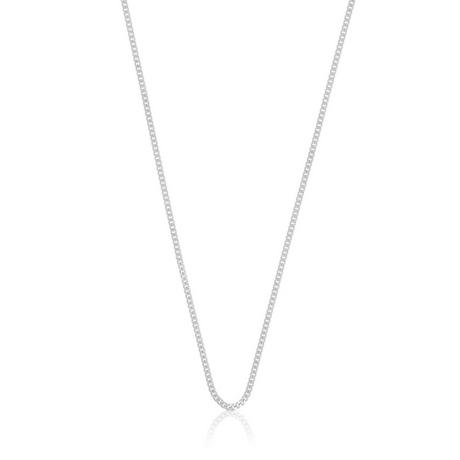 MUAU Schmuck  Collier gourmette or blanc 375, 1.4mm, 40cm 