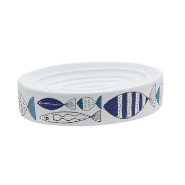 Seifenschale Marmara weiss/blau