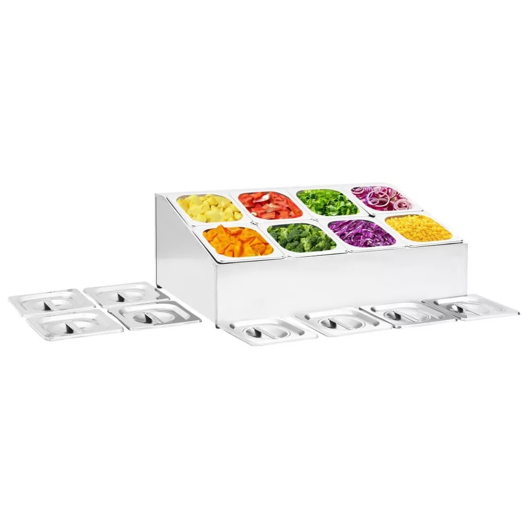 VidaXL - Gastronormbehälter stahl, One Size, Silber