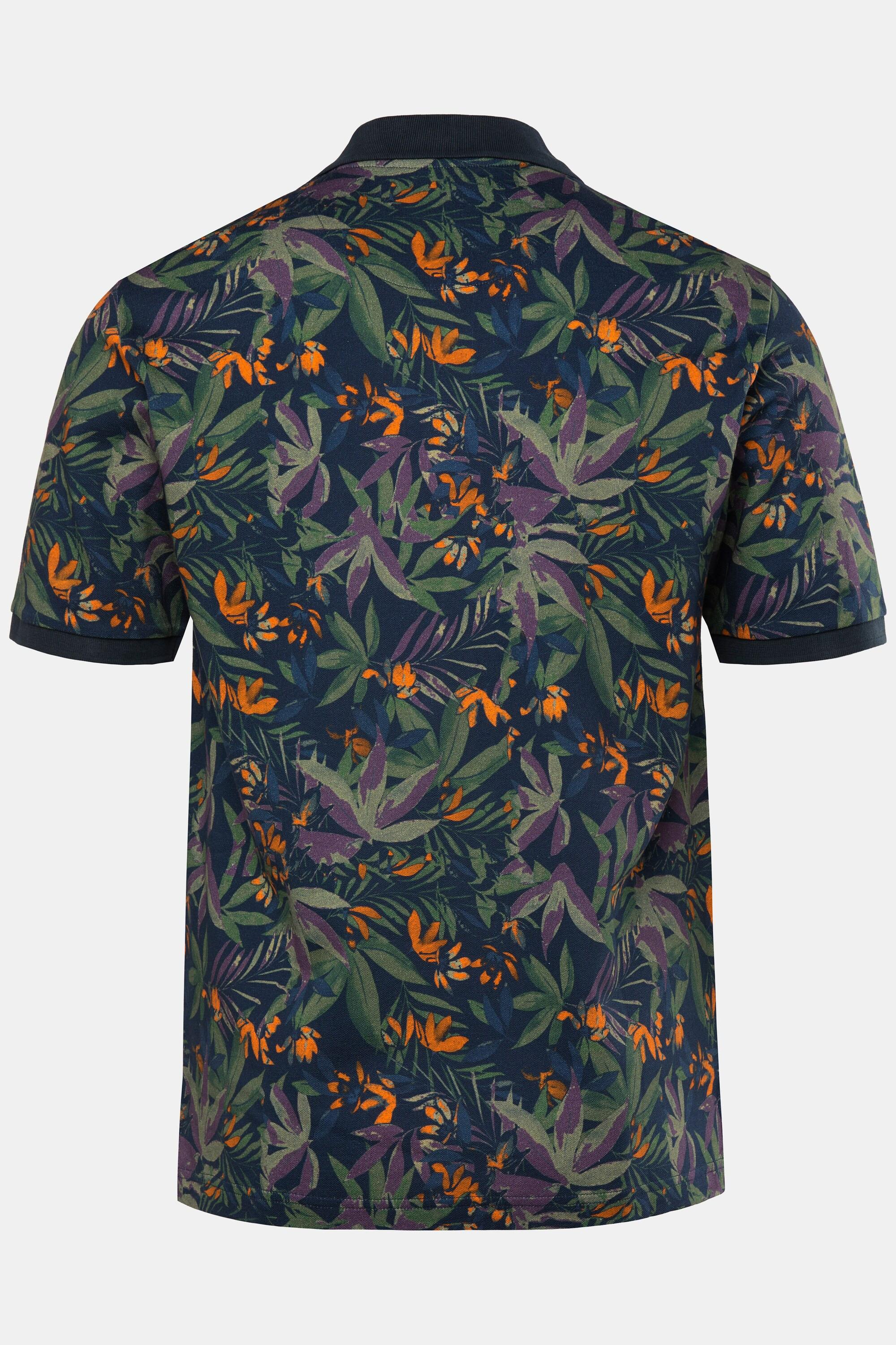JP1880 Piqué Halbarm Poloshirt Floral Print  