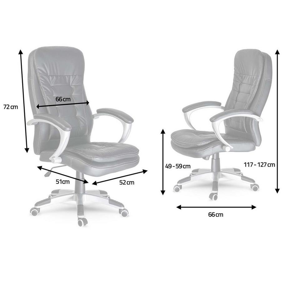 B2X Chaise de bureau en cuir Toronto  