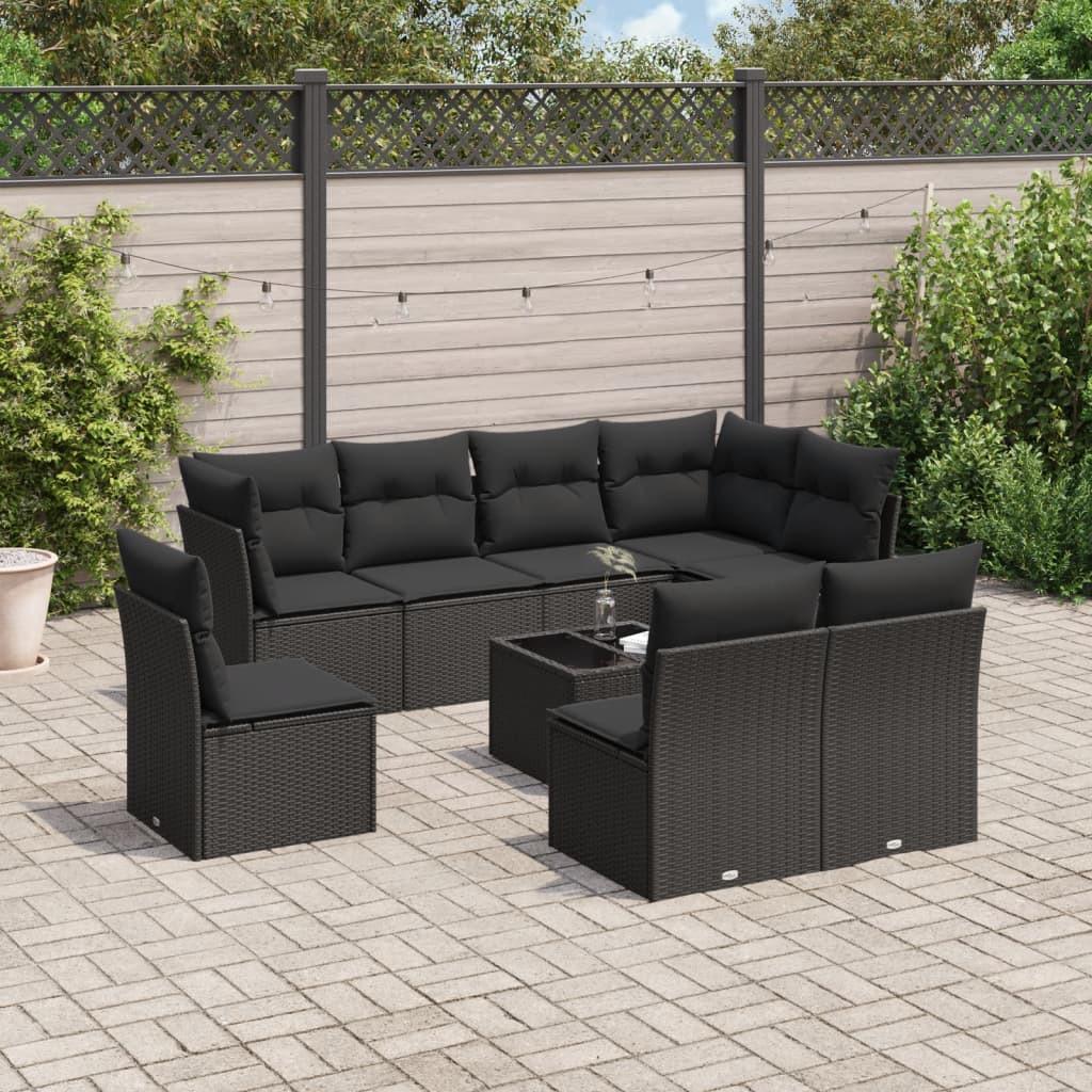 VidaXL set divano da giardino Polirattan  