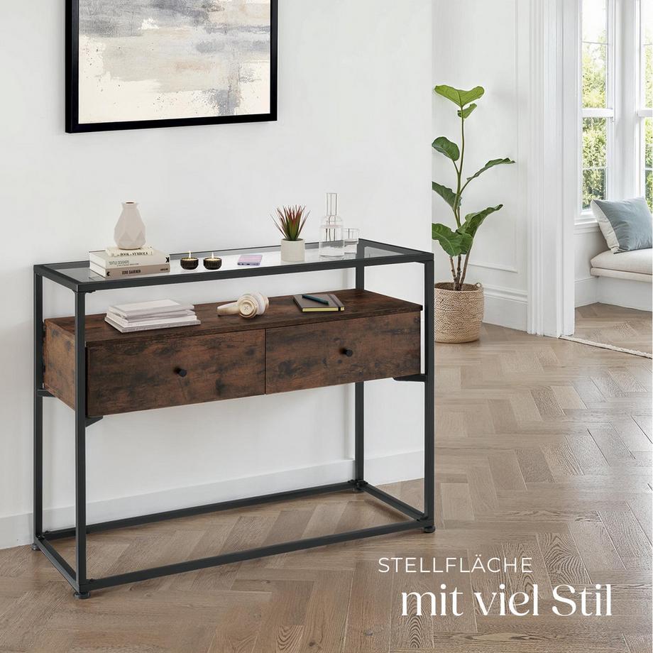 Tectake Tavolo console Reading stile industriale  