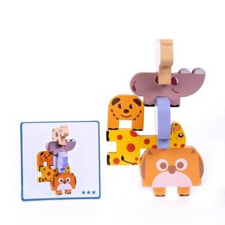 Activity-board  Jeux d'empilage de blocs d'équilibre en bois animaux 