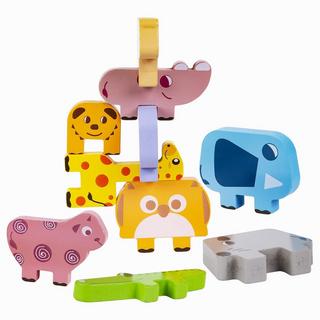 Activity-board  Jeux d'empilage de blocs d'équilibre en bois animaux 