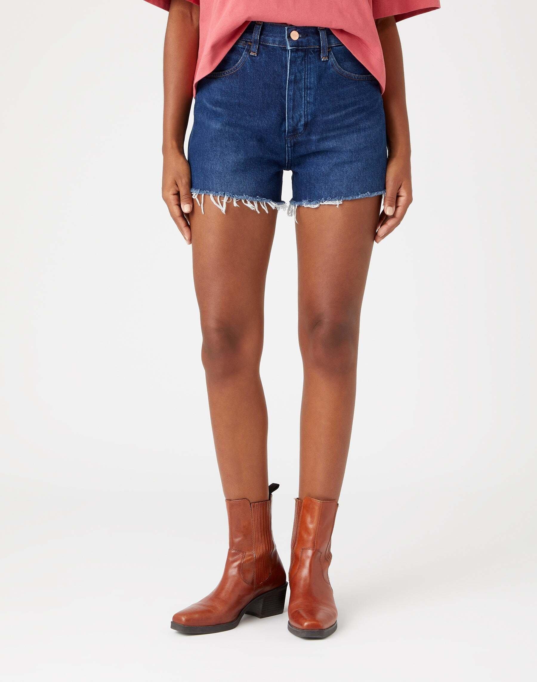 Image of Jeans Shorts High Rise Festival Damen Blau Denim W25