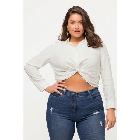 Ulla Popken Camicia Corta Nodi Maniche Lunghe  