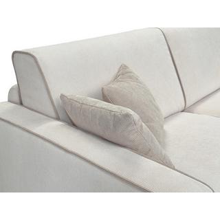 Vente-unique Canapé 4 places convertible express en tissu texturé beige avec assise à mémoire de forme matelas 14 cm FRAPALI  