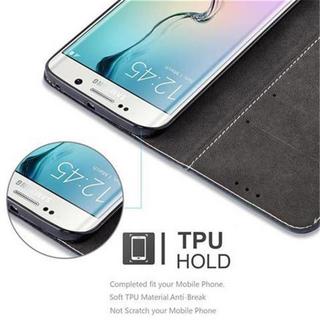 Cadorabo  Housse compatible avec Samsung Galaxy S6 EDGE - Coque de protection avec fermeture magnétique, fonction de support et compartiment pour carte 