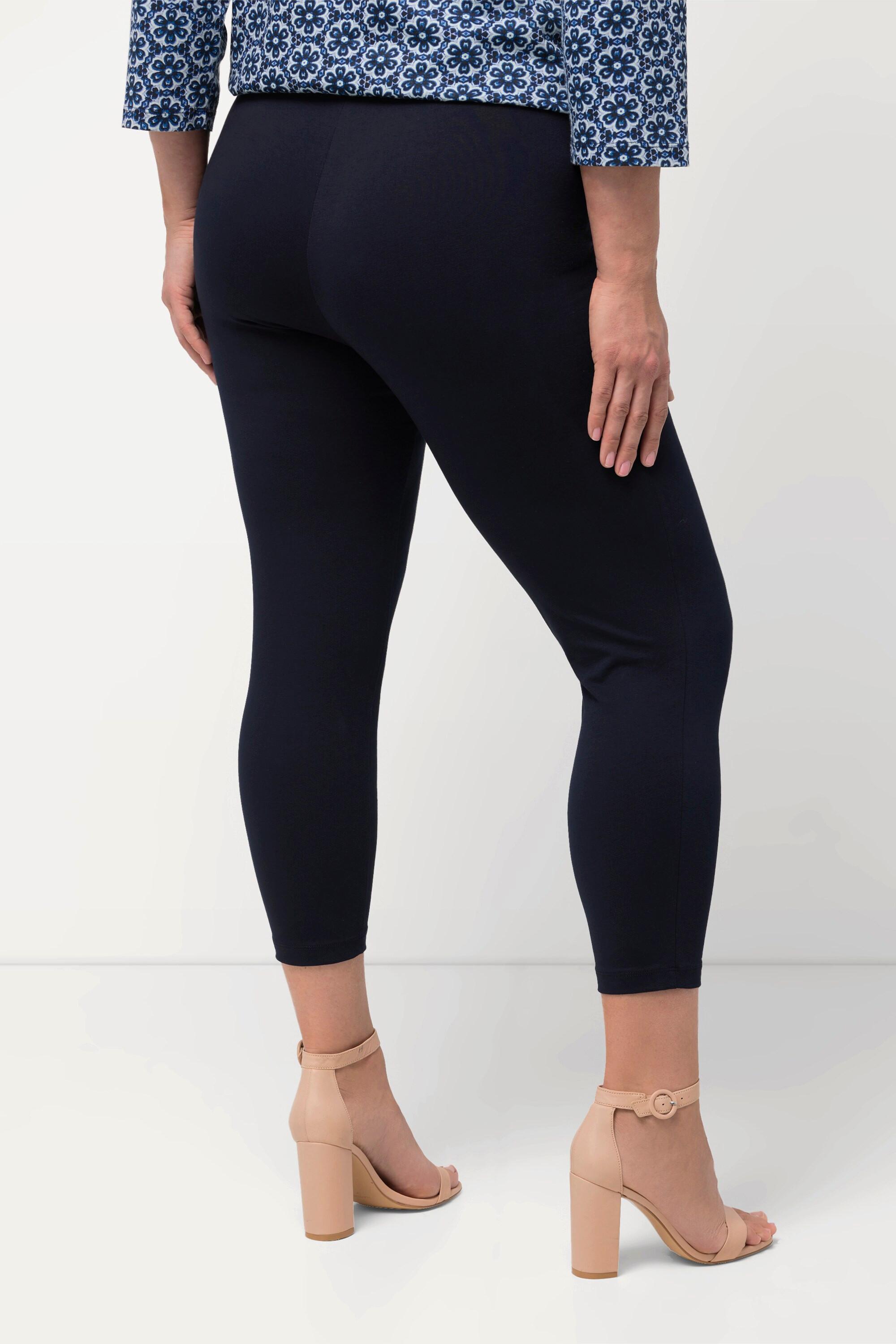 Ulla Popken  7/8-Leggings, elastischer Bund marine 