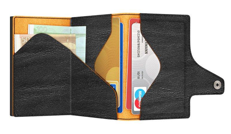 AVIATOR Wallet CLICK & SLIDE Coin Pocket Caramba-gelb,  