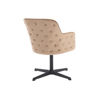 PASCAL MORABITO Chaise de bureau - Velours - Beige et noir - CAPULI de Pascal Morabito  