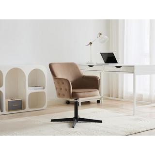 PASCAL MORABITO Chaise de bureau - Velours - Beige et noir - CAPULI de Pascal Morabito  