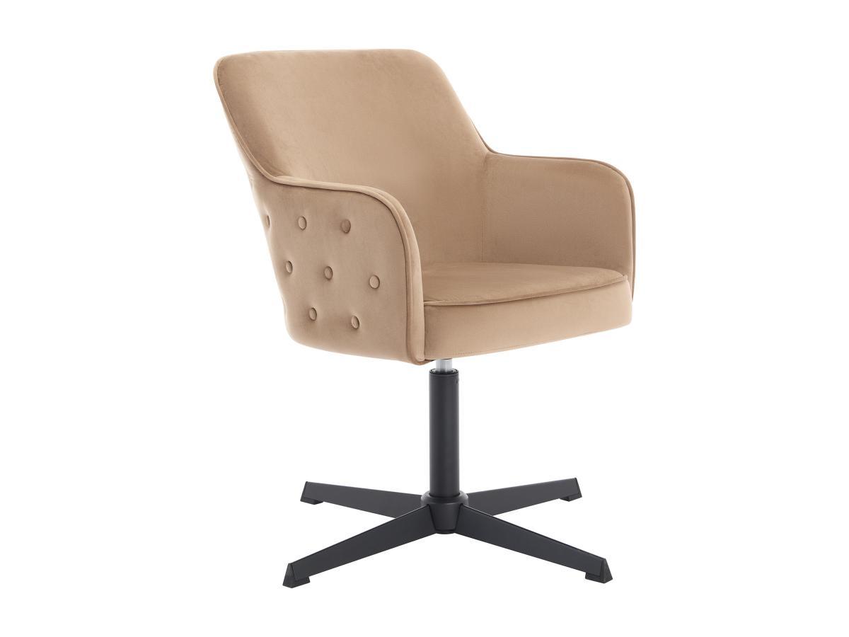 PASCAL MORABITO Chaise de bureau - Velours - Beige et noir - CAPULI de Pascal Morabito  