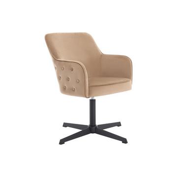 Chaise de bureau - Velours - Beige et noir - CAPULI de Pascal Morabito