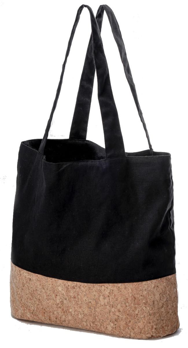Image of Everyday Bag Jute Und Kork Dunkel, 42x36x13 Cm, 20l Damen Schwarz ONE SIZE