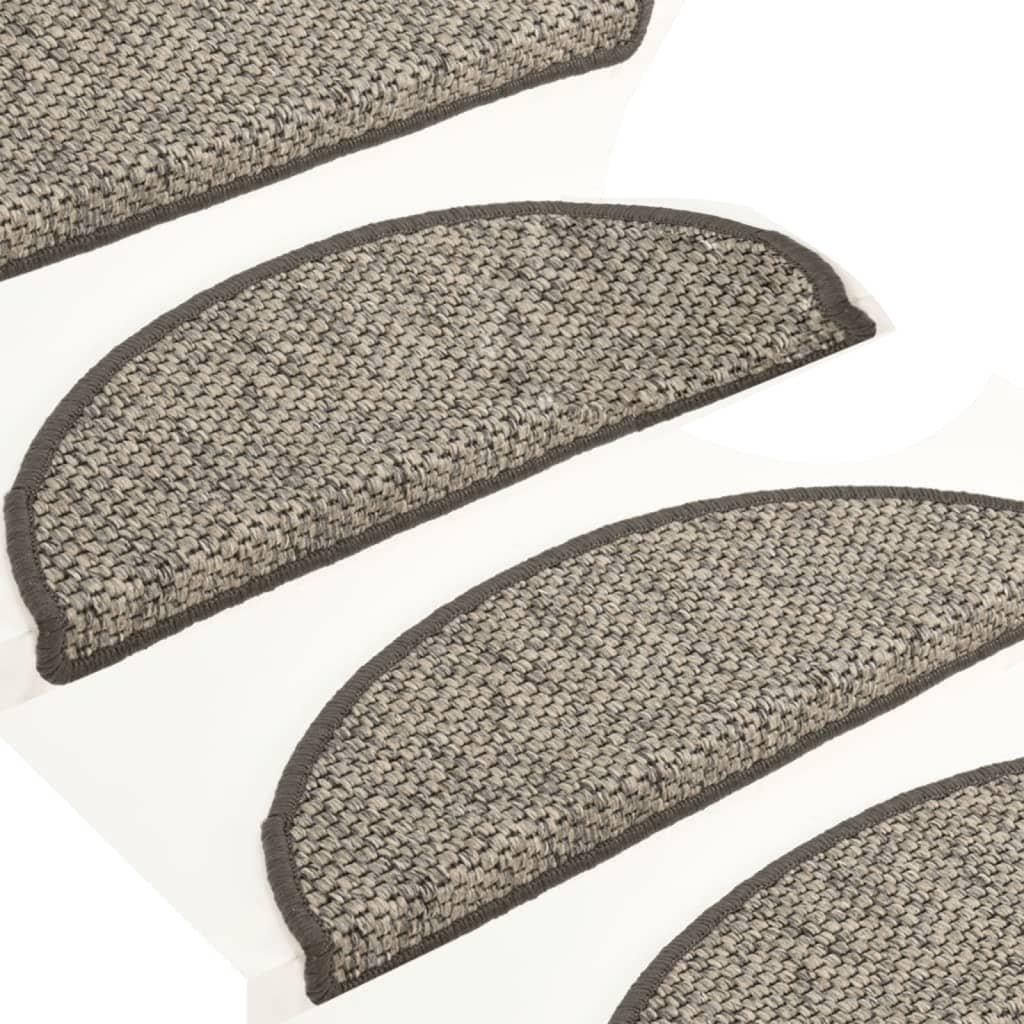 VidaXL Tapis d'escalier autocollants 15 pcs tissu  