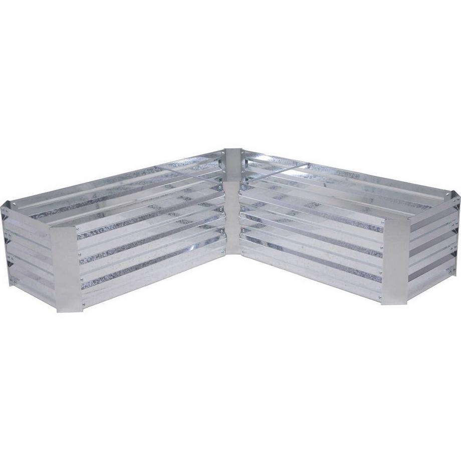 mutoni Bordure de parterre Magnolia acier argenté forme L  