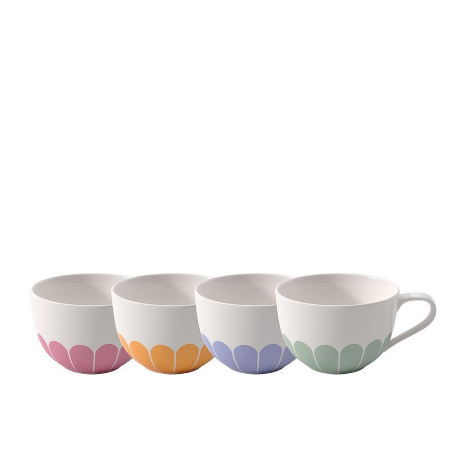 Cappuccino-Tasse, 4-teilig Fleur couleur