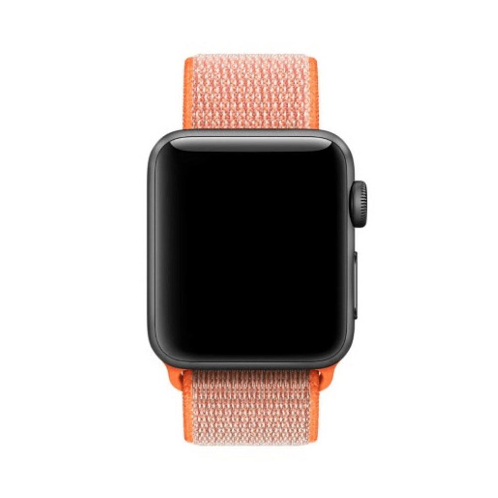 Cover-Discount  Apple Watch 38 / 40mm - Bracelet en nylon avec velcro orange 