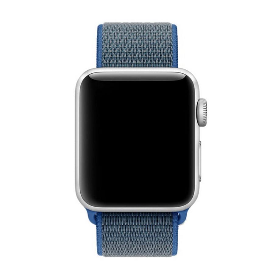 Cover-Discount  Apple Watch 38/40/41mm - Bracelet en nylon avec velcro bleu-vert 