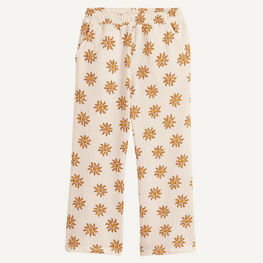Pantalon large imprimé soleil