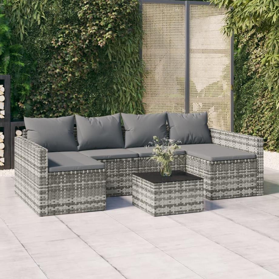 VidaXL set salotto da giardino Polirattan  