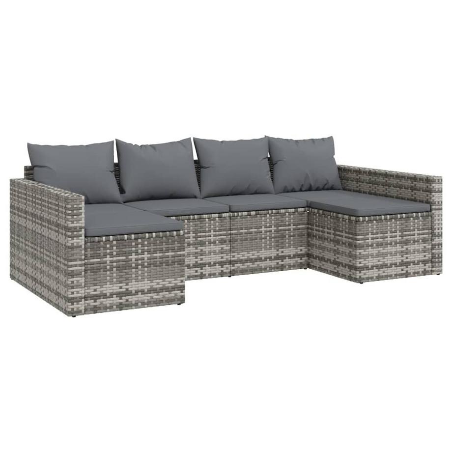 VidaXL set salotto da giardino Polirattan  