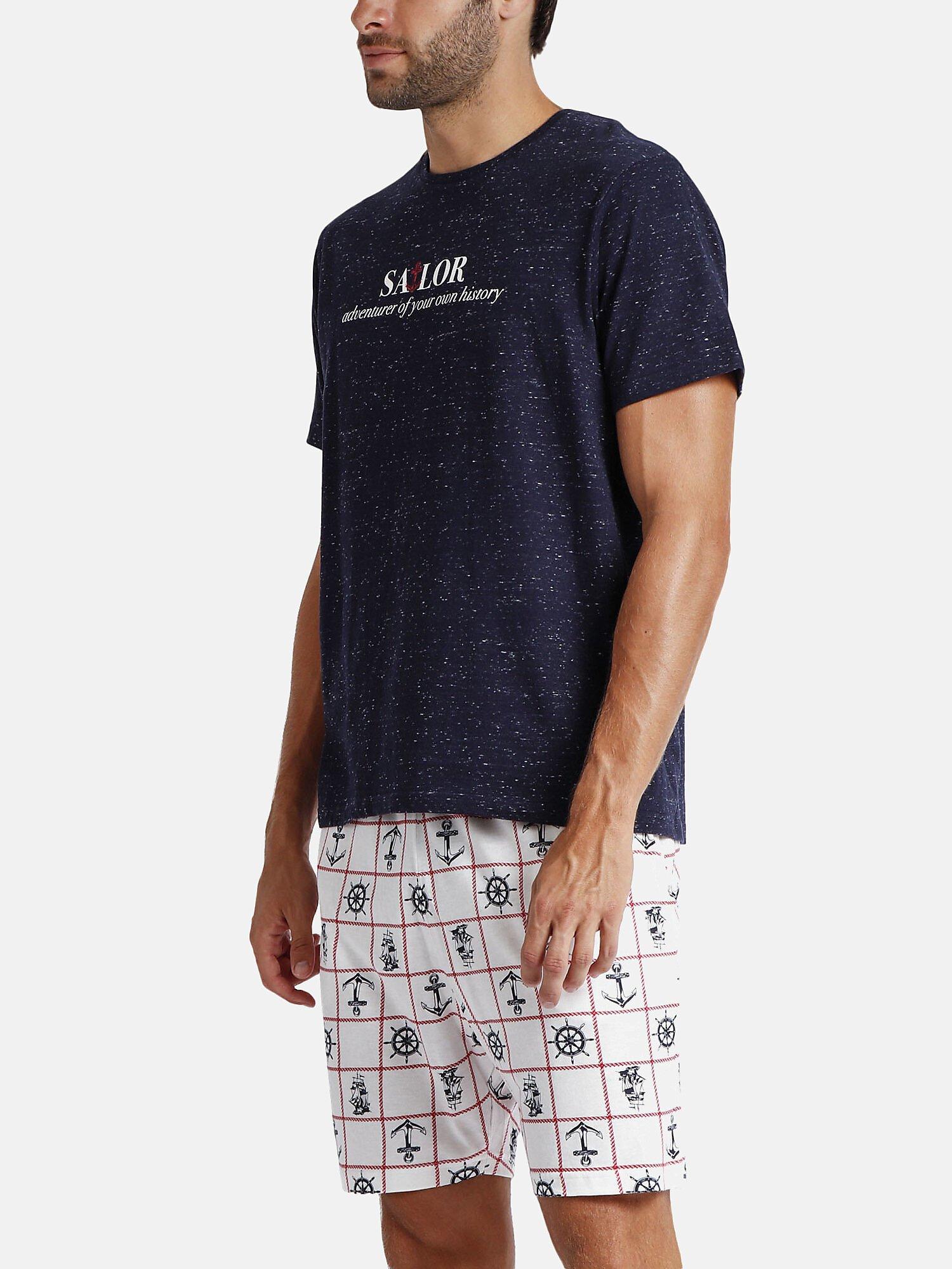 Admas  Pyjama Shorts T-Shirt Sailor 