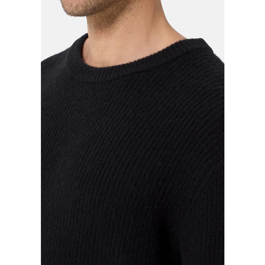 CASH-MERE.CH Grobgestrickter Wolle Kaschmir Rundhals Pullover  