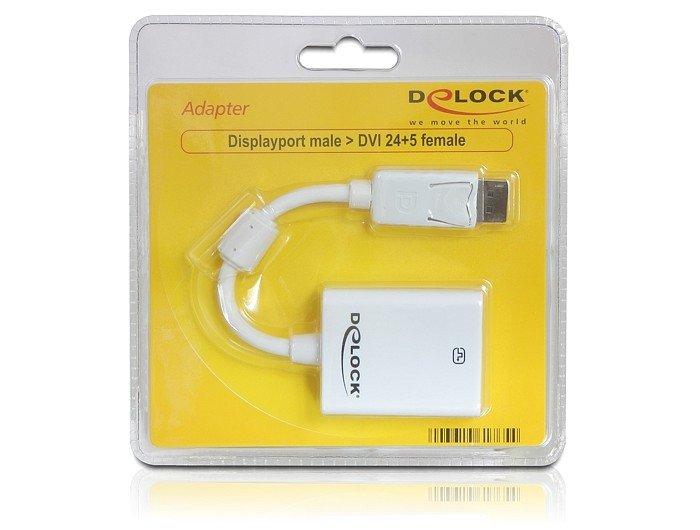 DeLock  Adapter Displayport - DVI-I Weiss 