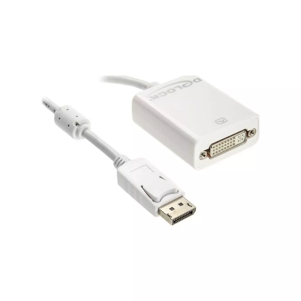 DeLOCK Adapter DisplayPort St. / DVI-I Bu, weiß
