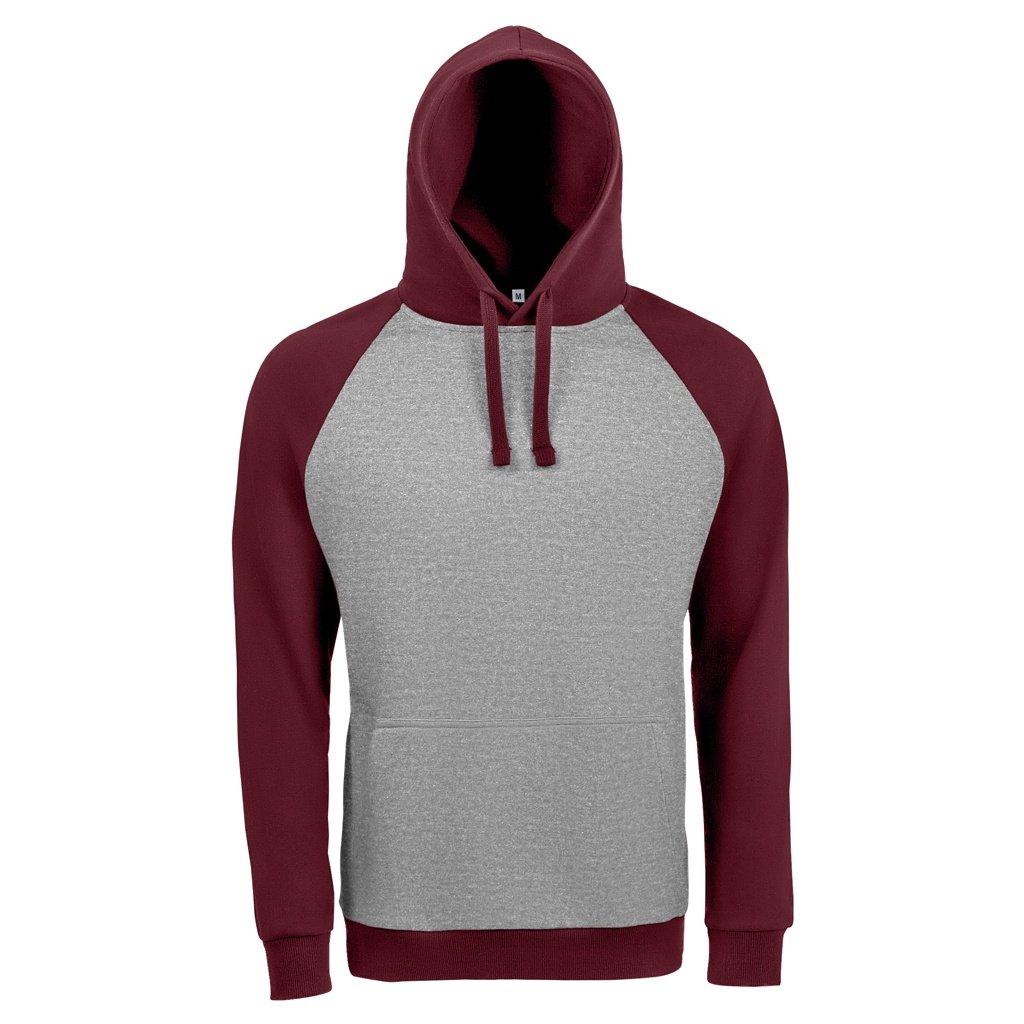 Image of Seattle Kontrast Raglan Kapuzenpullover Damen Taubengrau XL