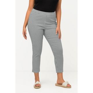 Ulla Popken  Pantaloni a 7/8 modello Sienna molto elasticizzati di bengalina con quadretto vichy 