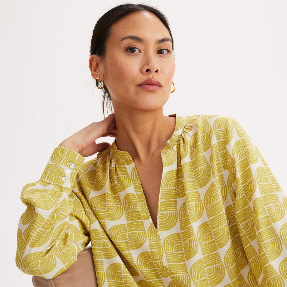 La Redoute Collections Blouse col tunisien  