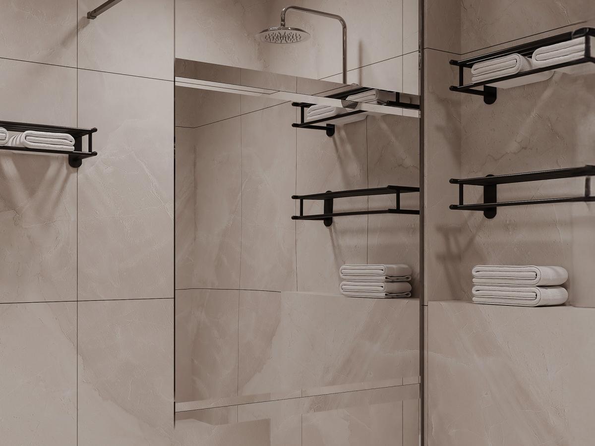 SHOWER DESIGN Parete doccia walk in con effetto specchio 120 x 200 cm - ZENADO  