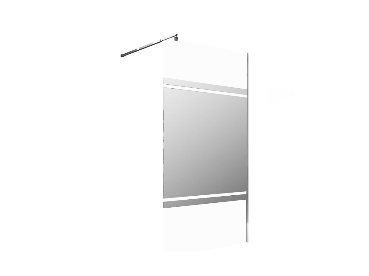 SHOWER DESIGN Parete doccia walk in con effetto specchio 120 x 200 cm - ZENADO  
