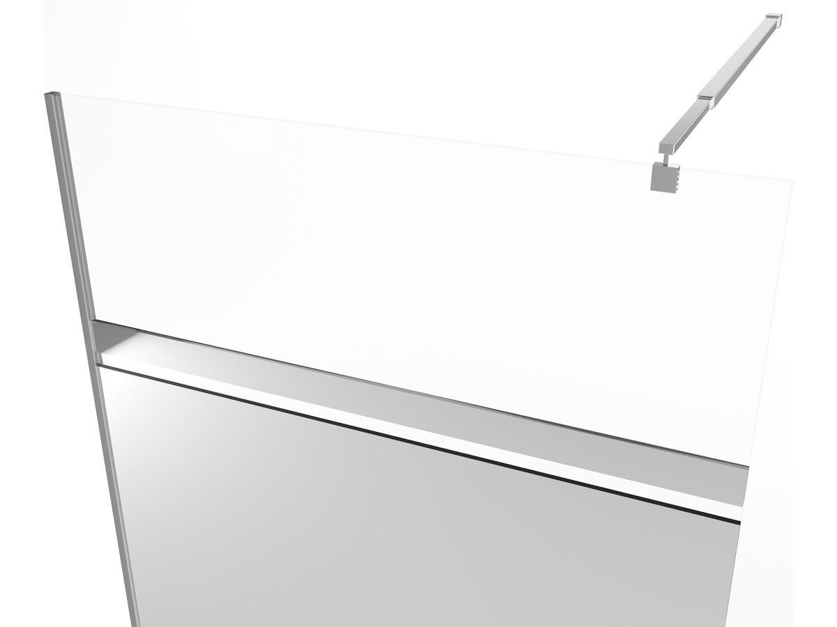 SHOWER DESIGN Parete doccia walk in con effetto specchio 120 x 200 cm - ZENADO  