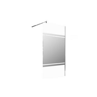SHOWER DESIGN Parete doccia walk in con effetto specchio 120 x 200 cm - ZENADO  