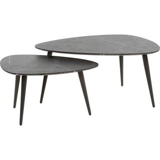 mutoni Table basse poire biologique (Ensemble de 2)  