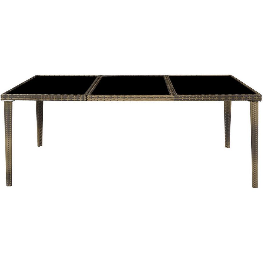 Tectake Aluminium Rattan Sitzgruppe Menorca wetterfest und UV-beständig 2 Bezugssets  