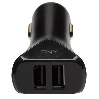 PNY  P-P-DC-2UF-K01-RB chargeur d'appareils mobiles Universel Noir Allume-cigare Auto 