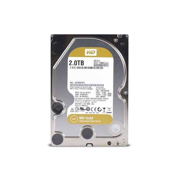 WD  Gold disco rigido interno 2 TB 7200 Giri/min 128 MB 3.5" Serial ATA III 