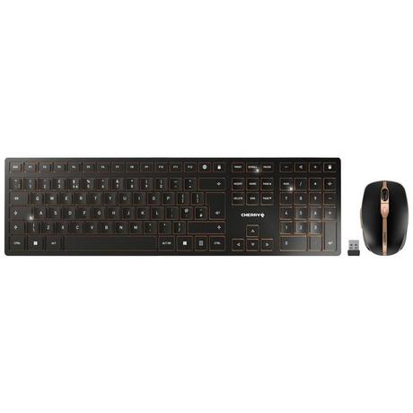 Cherry  DW 9100 Slim, disposition UK, clavier QWERTY, set de souris et clavier sans fil, -bronze 