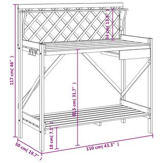 VidaXL Pflanztisch holz  