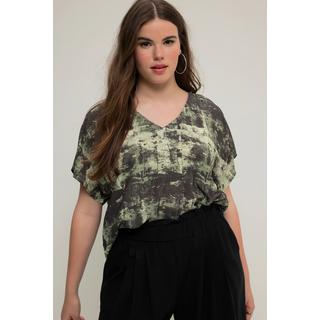 Studio Untold  Blouse oversized à imprimé intégral, col V et manches courtes 