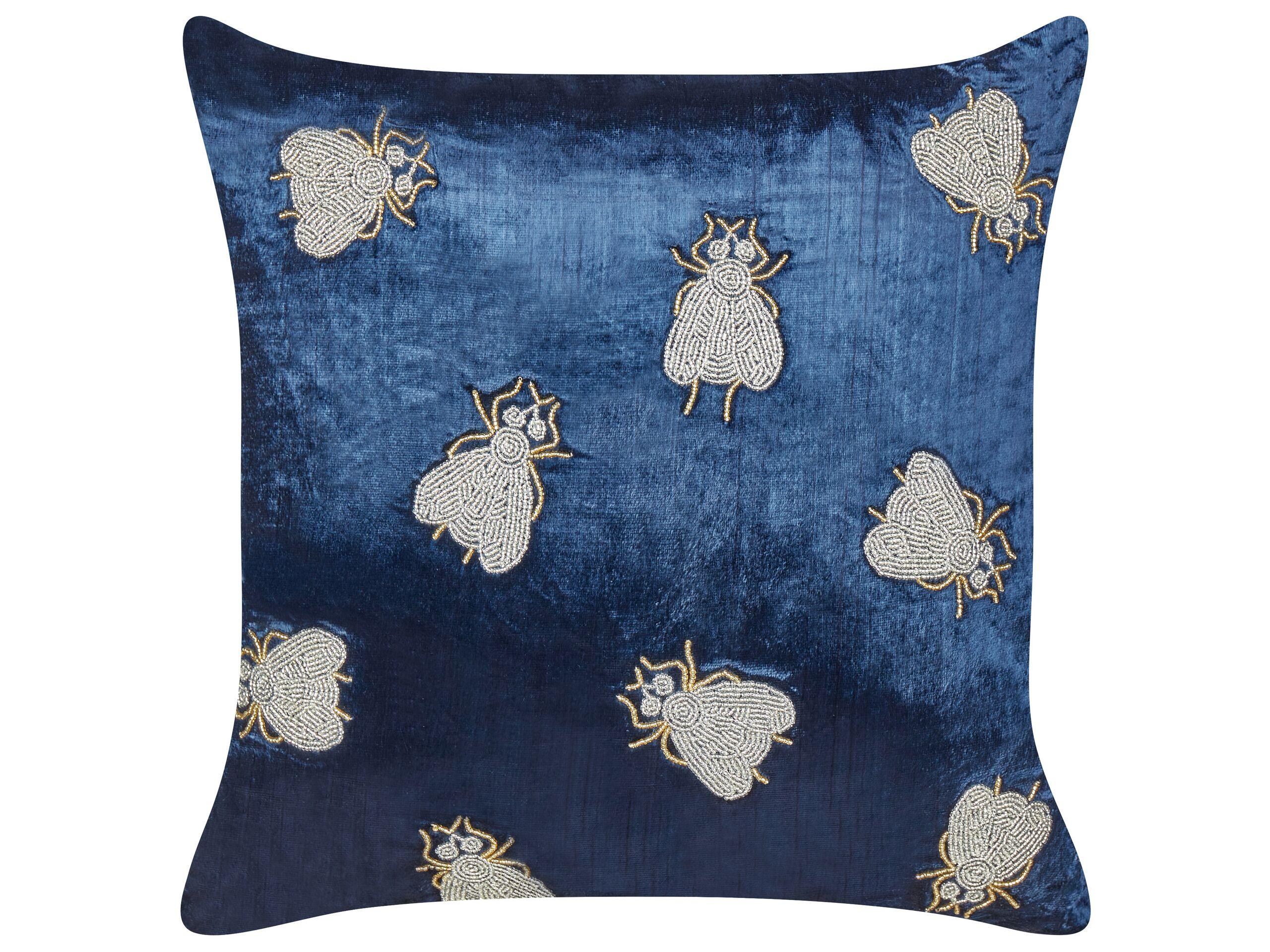 Beliani Coussin en Velours Boho PENTAS  