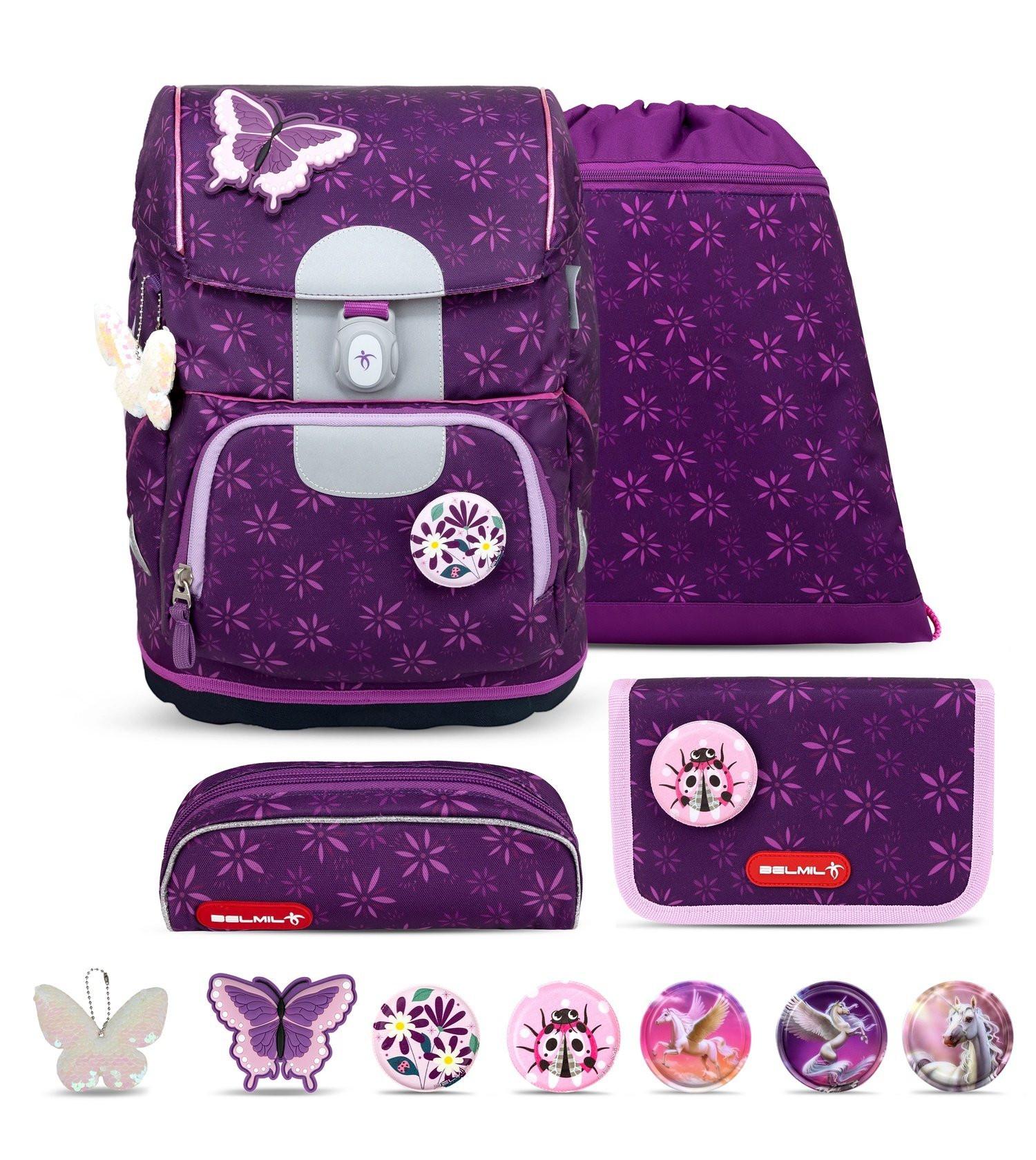 Belmil  MOTION Schulrucksack-Set Purple Spring 