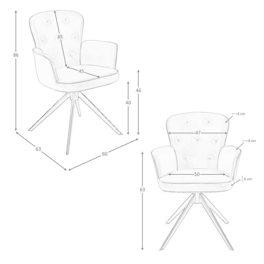 ANGEL CERDA Sedia girevole in similpelle verde scuro  