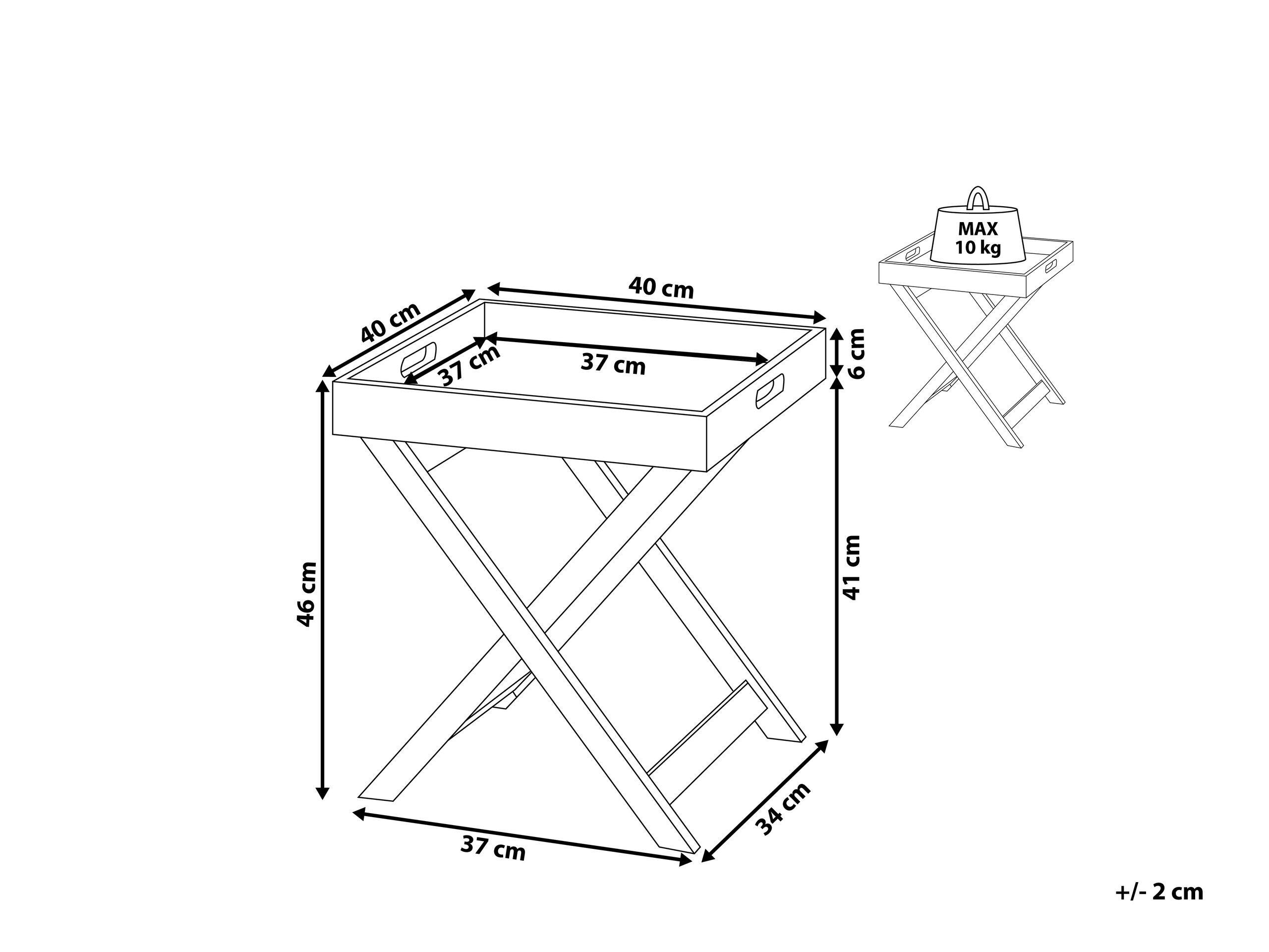 Beliani Couchtisch aus MDF-Platte Retro CHESTER  